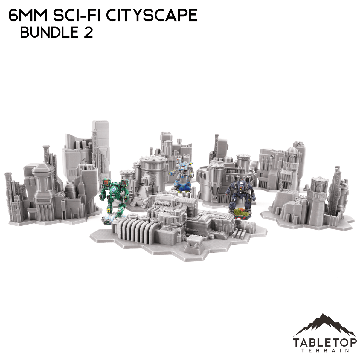 Tabletop Terrain Building 6mm Sci-Fi Cityscape Bundle 2