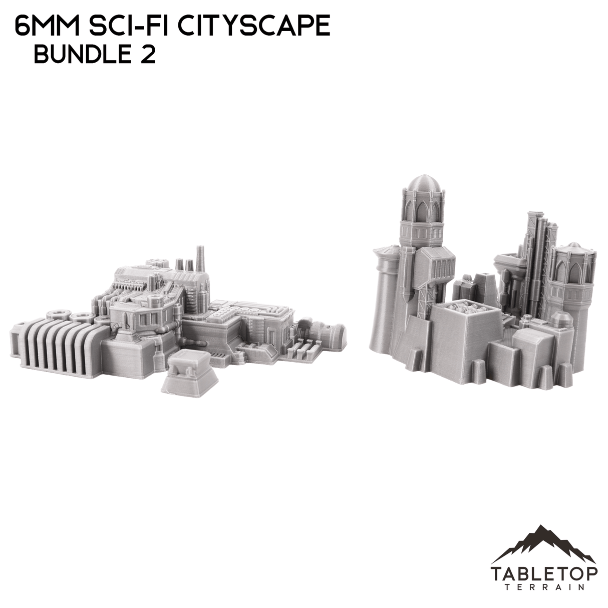 Tabletop Terrain Building 6mm Sci-Fi Cityscape Bundle 2