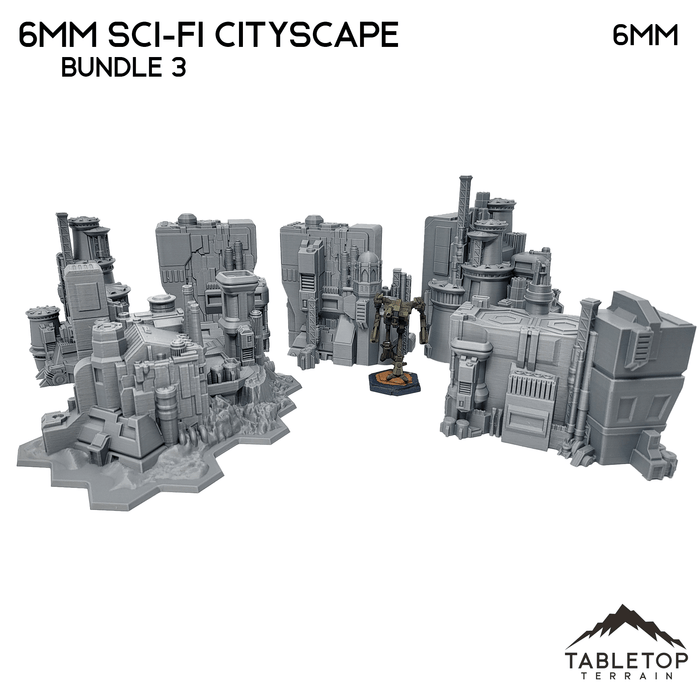 Tabletop Terrain Building 6mm Sci-Fi Cityscape Bundle 3