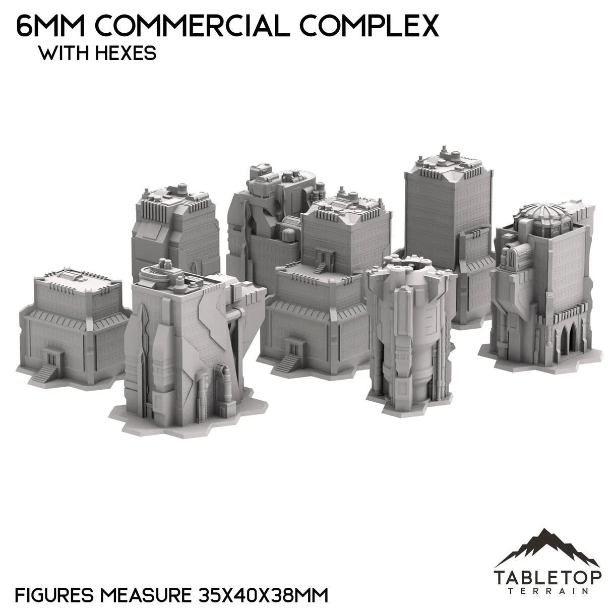 Tabletop Terrain Building 6mm Sci-Fi Commercial Complex Bundle 1