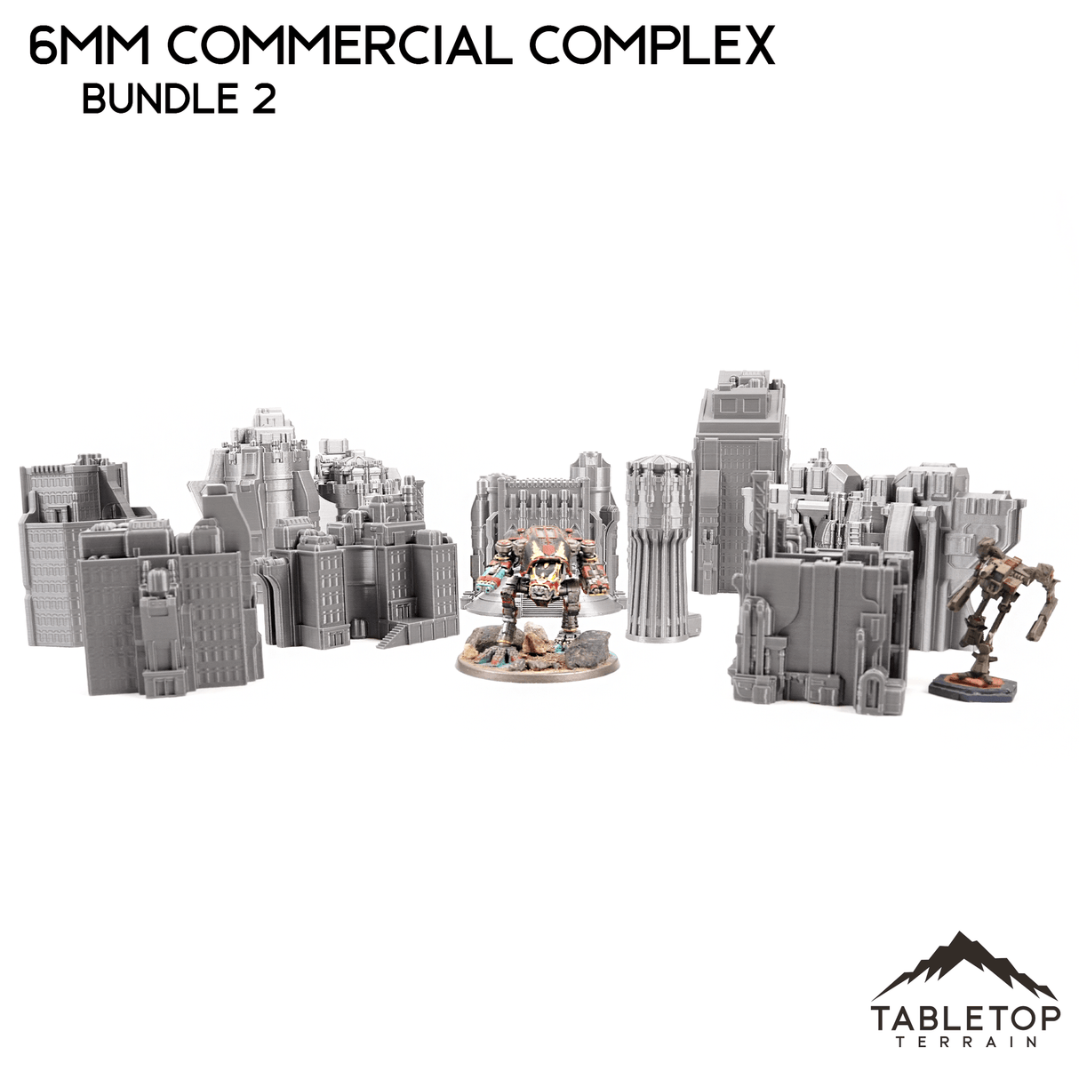 Tabletop Terrain Building 6mm Sci-Fi Commercial Complex Bundle 2