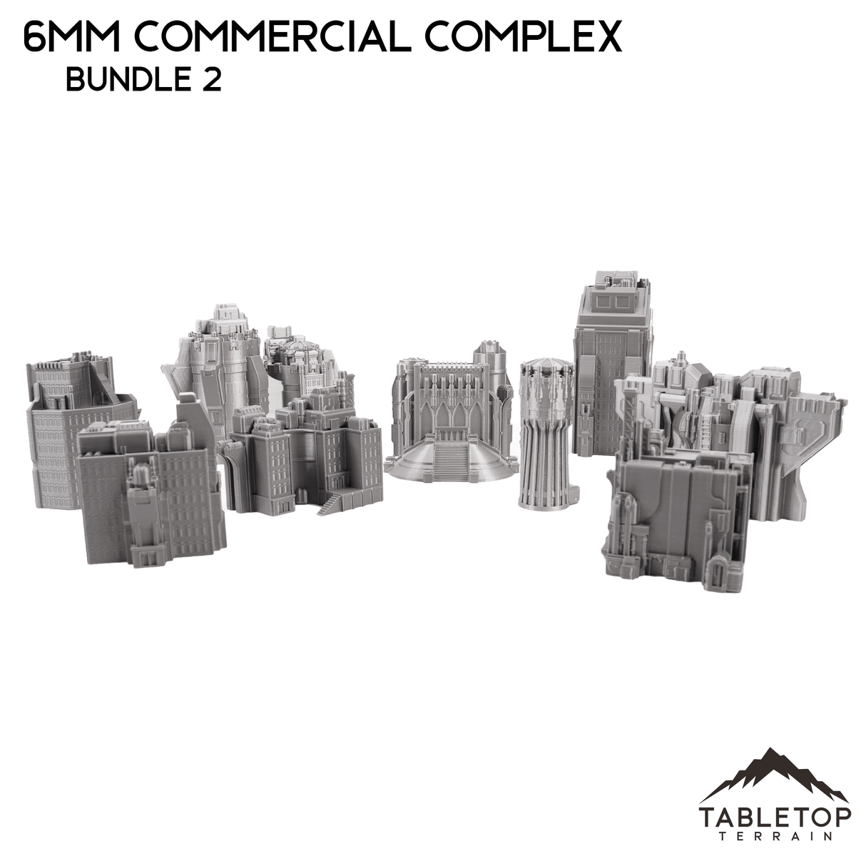 Tabletop Terrain Building 6mm Sci-Fi Commercial Complex Bundle 2