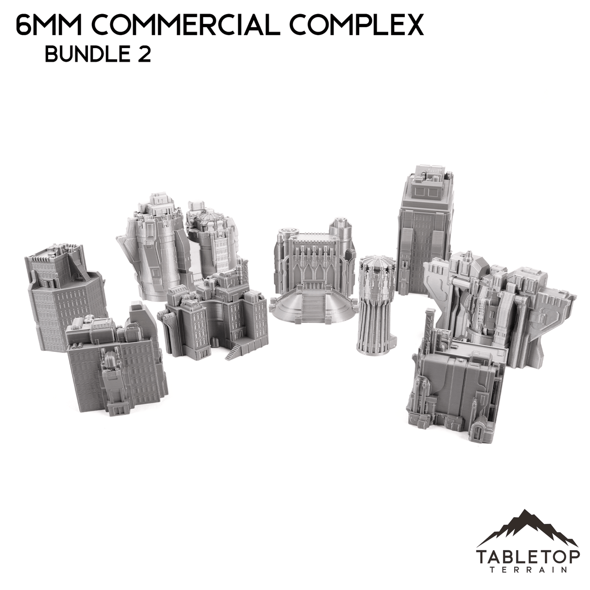 Tabletop Terrain Building 6mm Sci-Fi Commercial Complex Bundle 2