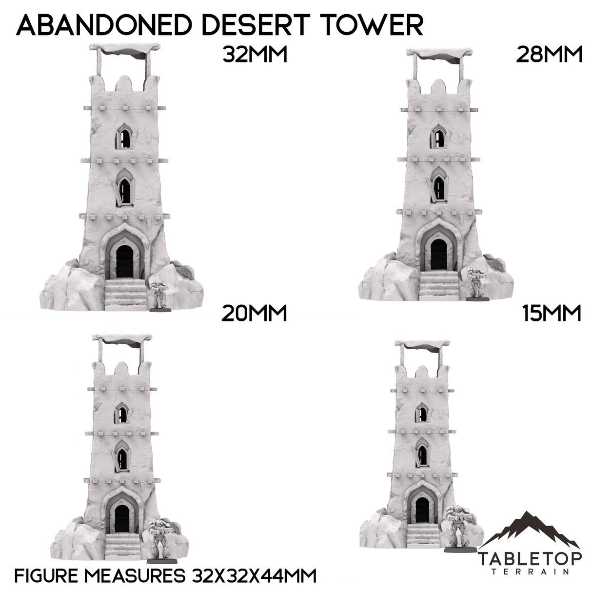 Tabletop Terrain Building Abandoned Desert Tower