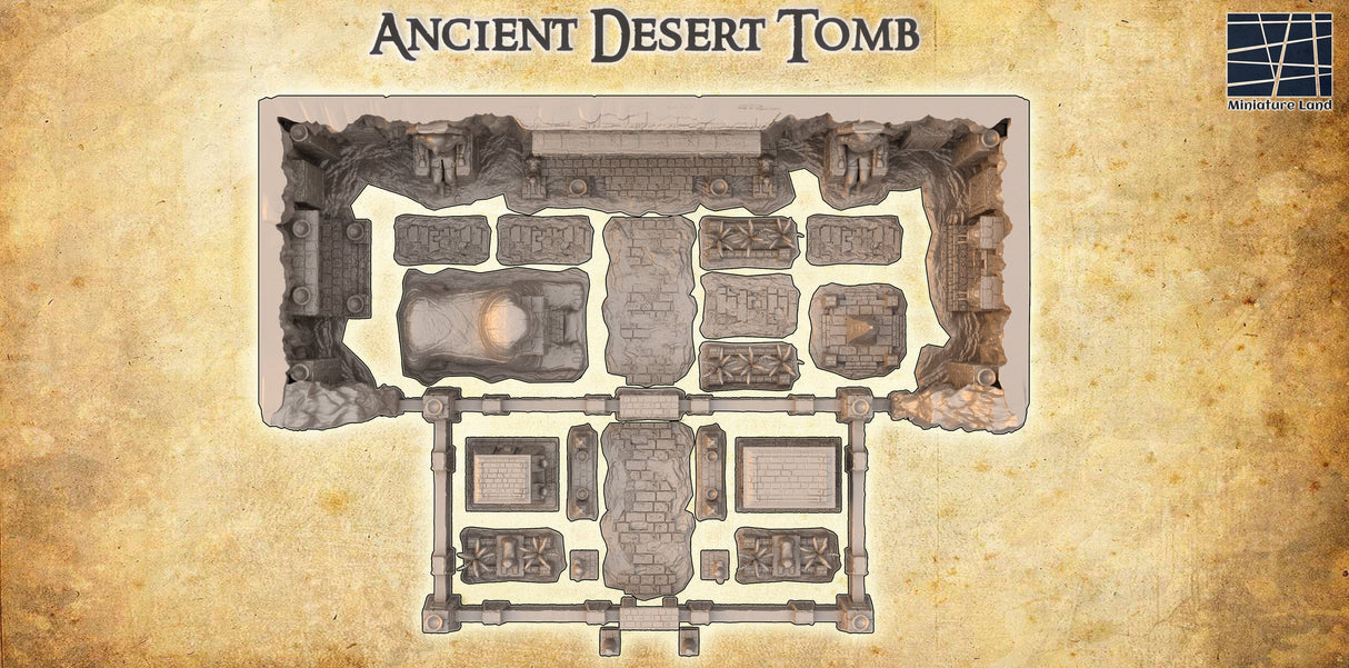 Tabletop Terrain Building Ancient Desert Tomb