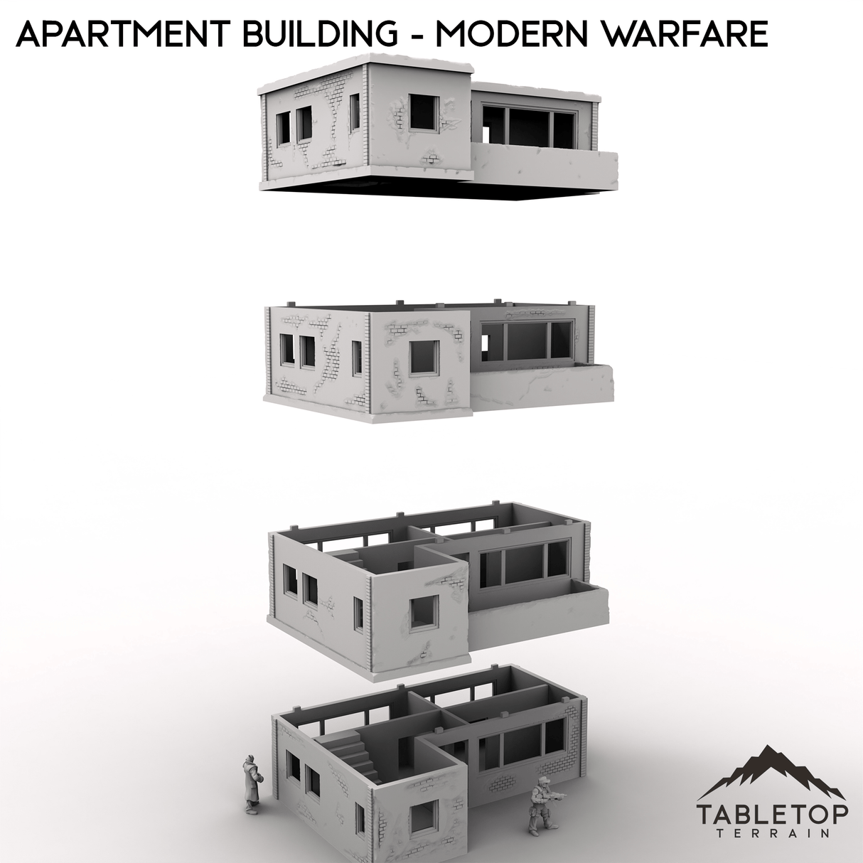 Tabletop Terrain Building Apartment Building - Modern Warfare