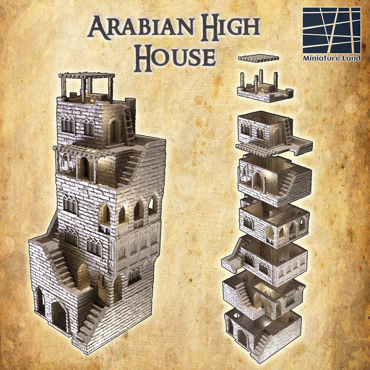 Tabletop Terrain Building Arabian High House