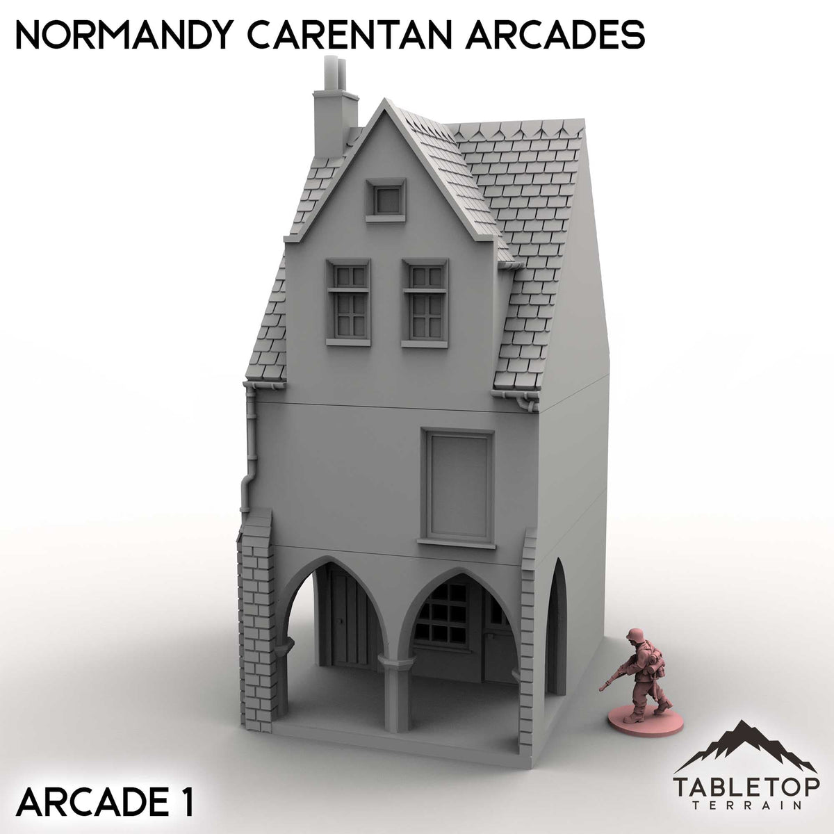 Tabletop Terrain Building Arcade 1 / 32mm Normandy Carentan Arcades