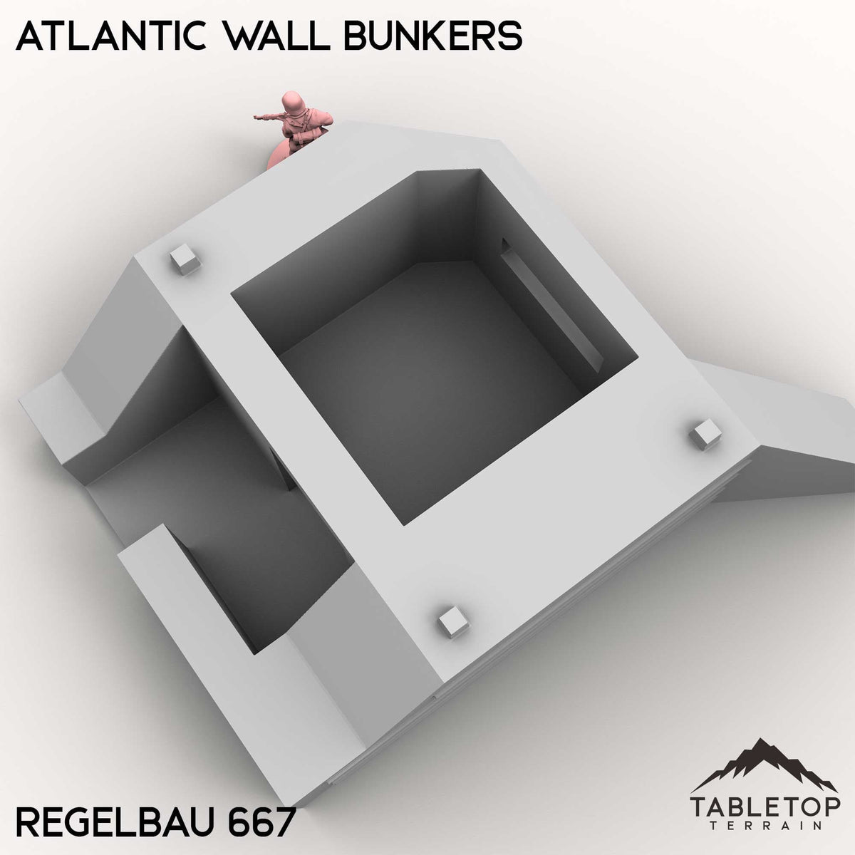 Tabletop Terrain Building Atlantic Wall Bunkers