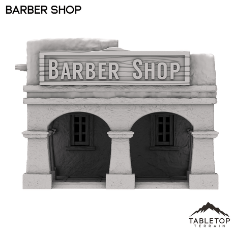 Tabletop Terrain Building Barber Shop - Old Wild Western Rush