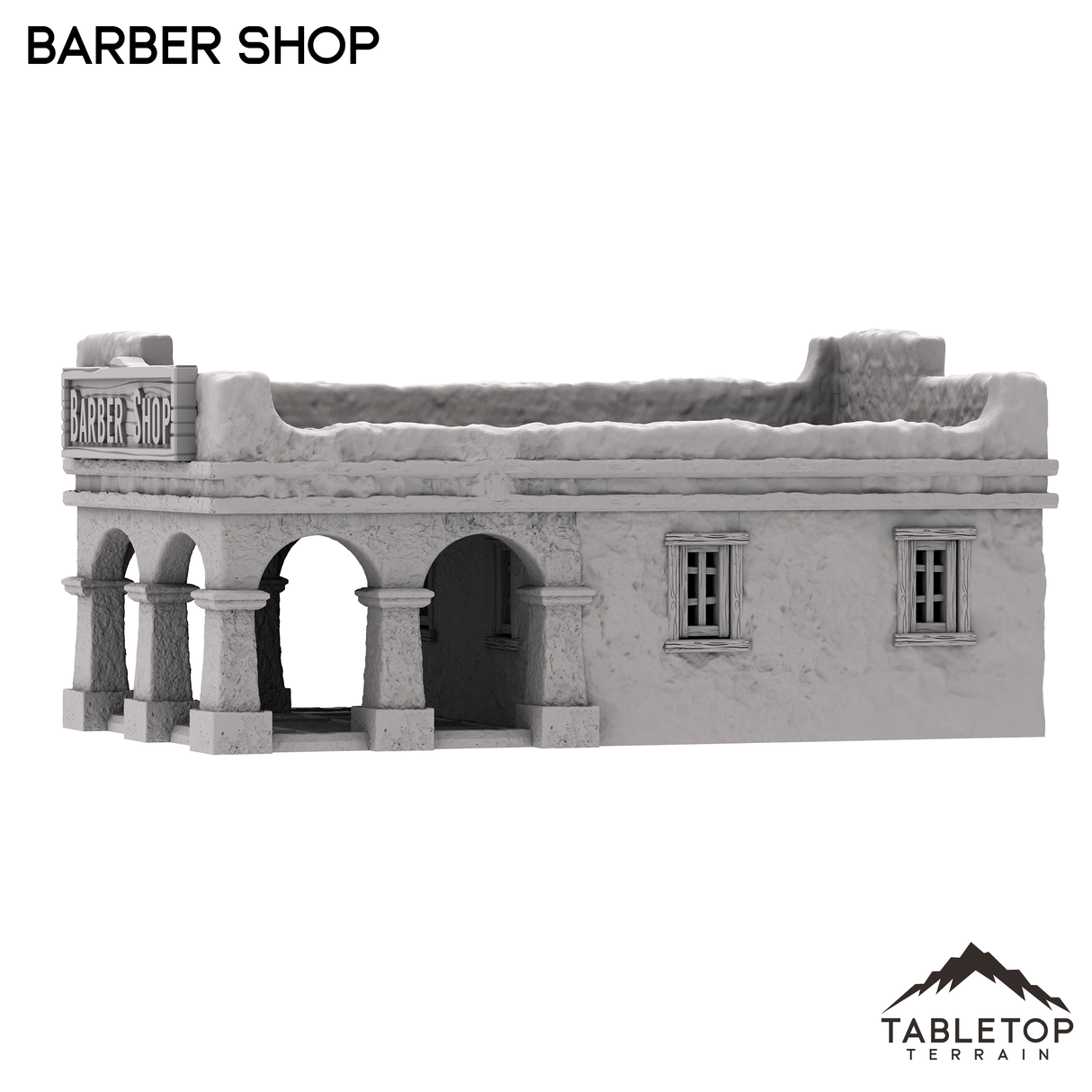 Tabletop Terrain Building Barber Shop - Old Wild Western Rush