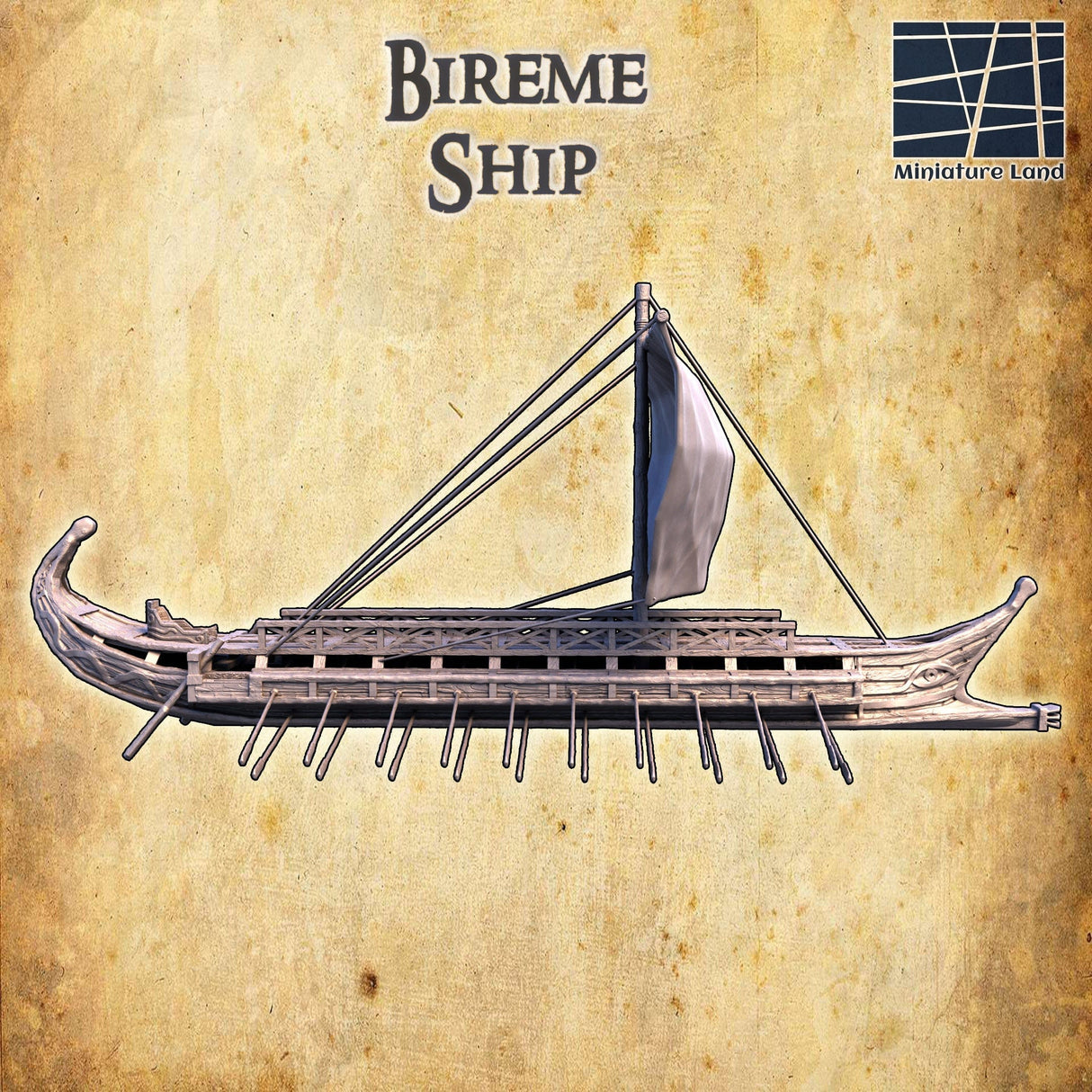 Tabletop Terrain Building Bireme Ship