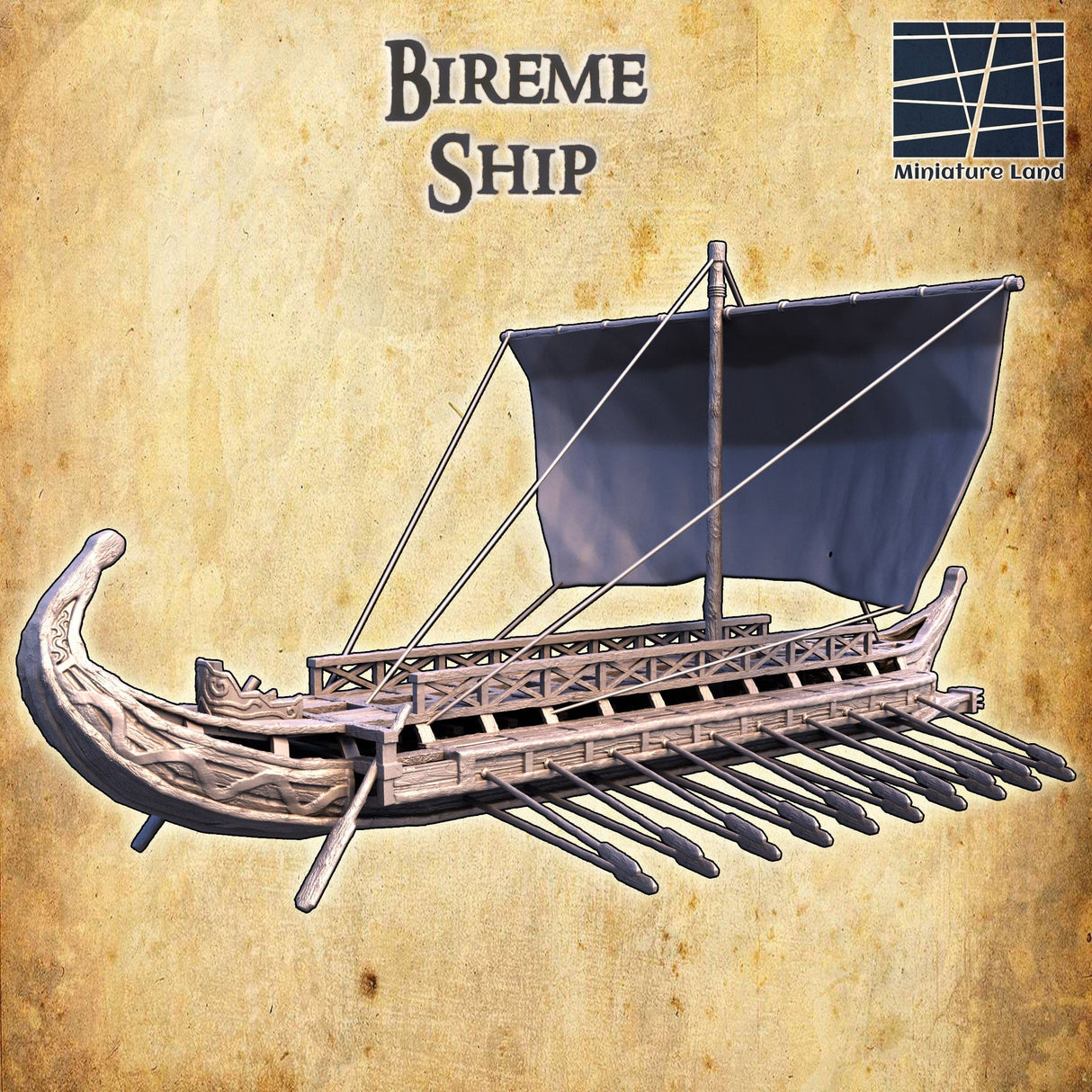 Tabletop Terrain Building Bireme Ship