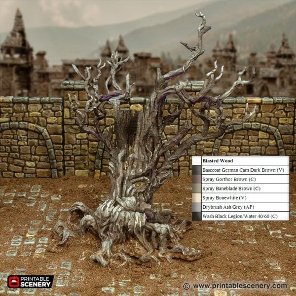 Tabletop Terrain Building Blasted Trees