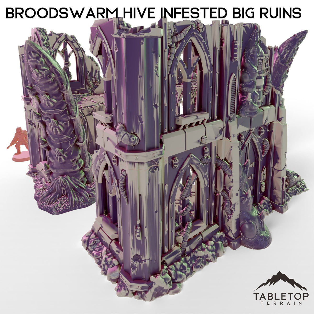 Tabletop Terrain Building Broodswarm Hive Infested Big Ruins