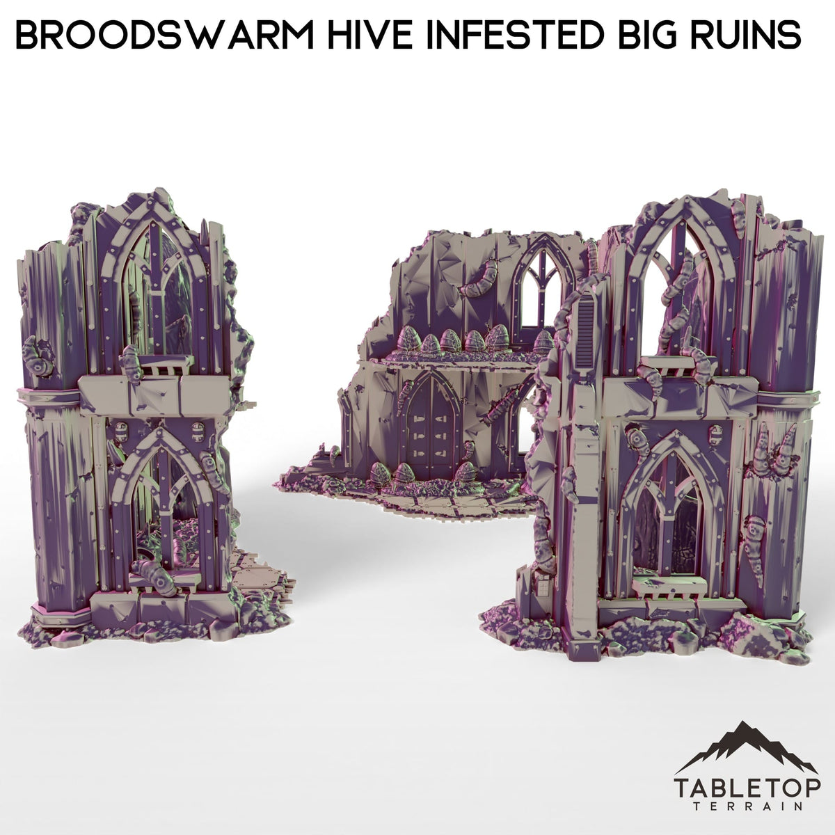 Tabletop Terrain Building Broodswarm Hive Infested Big Ruins
