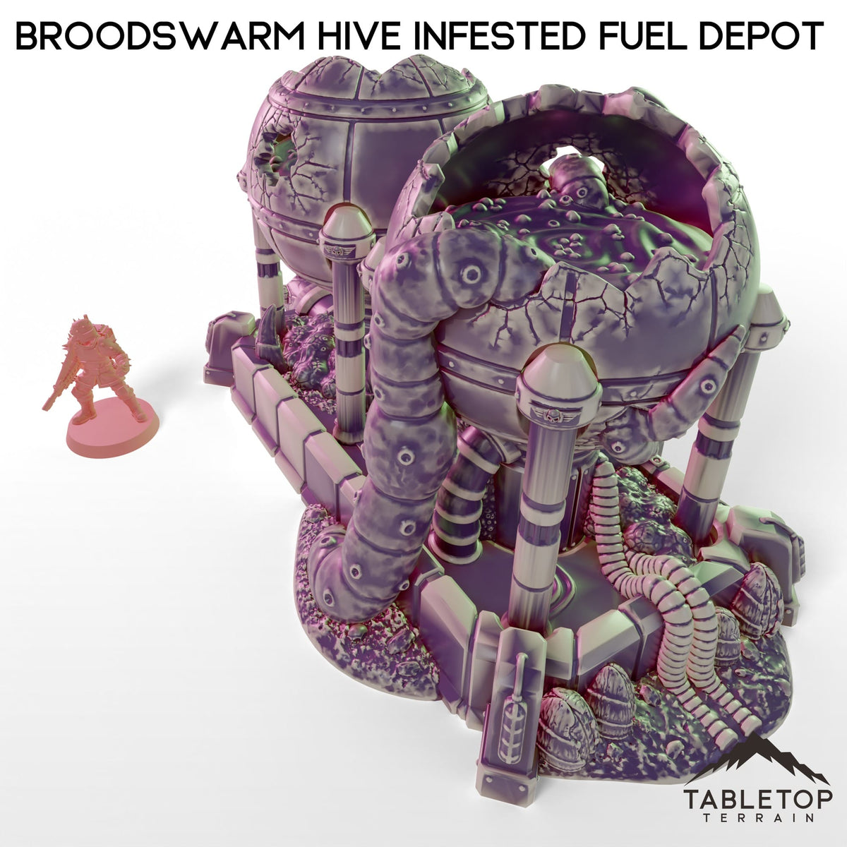 Tabletop Terrain Building Broodswarm Hive Infested Fuel Depot