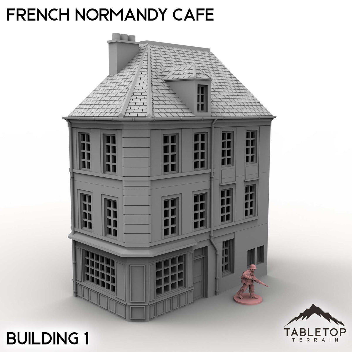 Tabletop Terrain Building Building 1 / 32mm French Normandy Corner Buildings