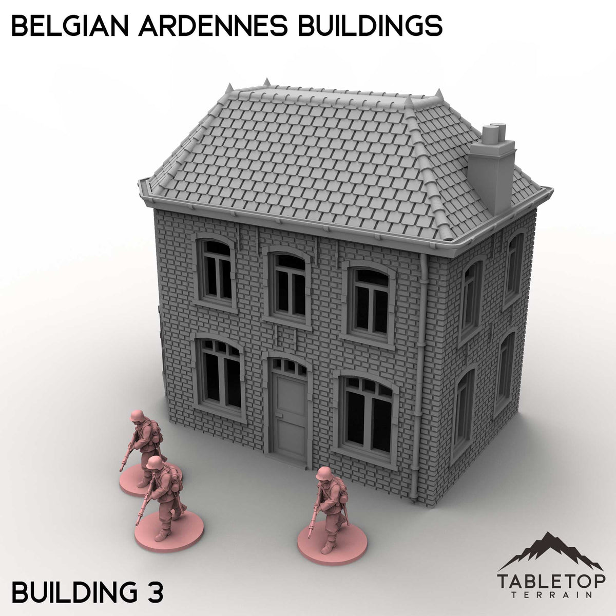Tabletop Terrain Building Building 3 / 32mm Belgian Ardennes Buildings