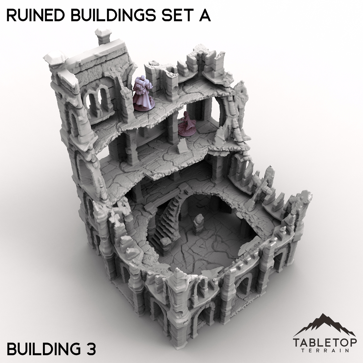 Tabletop Terrain Building Building 3 / 32mm Ruined Buildings Set A