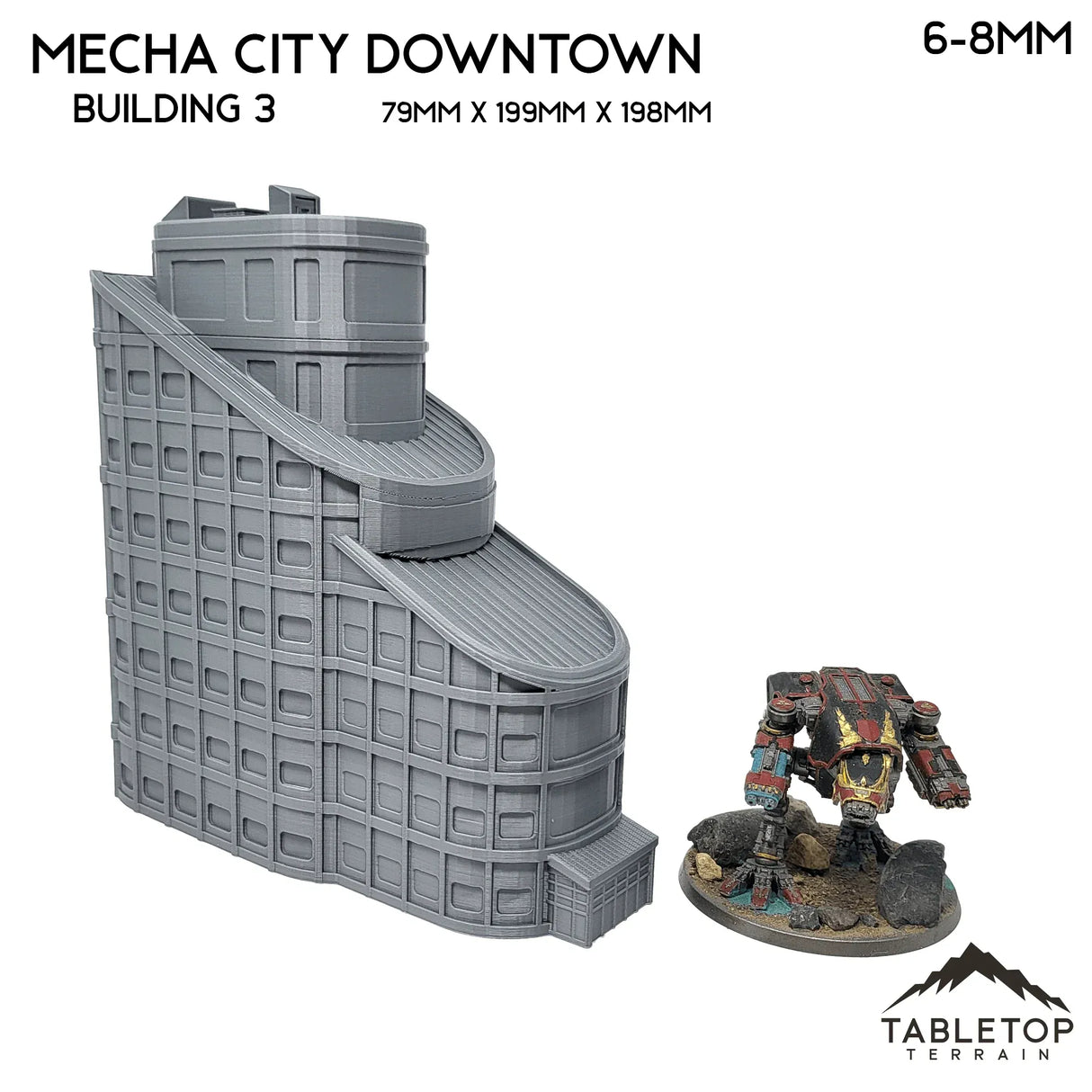 Tabletop Terrain Building Building 3 Mecha City Downtown Buildings - Bundle 1