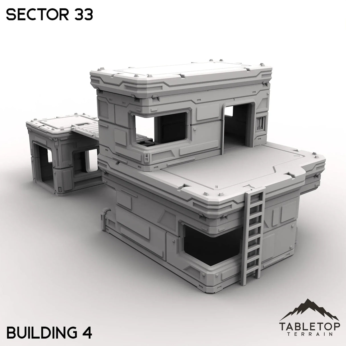 Tabletop Terrain Building Building 4 / 32mm Sector 33