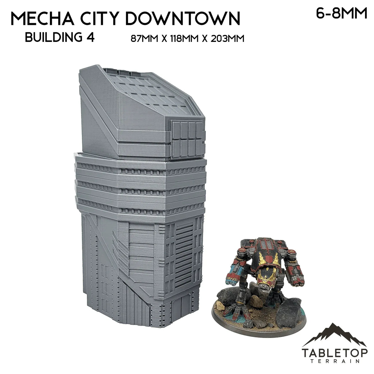 Tabletop Terrain Building Building 4 Mecha City Downtown Buildings - Bundle 1