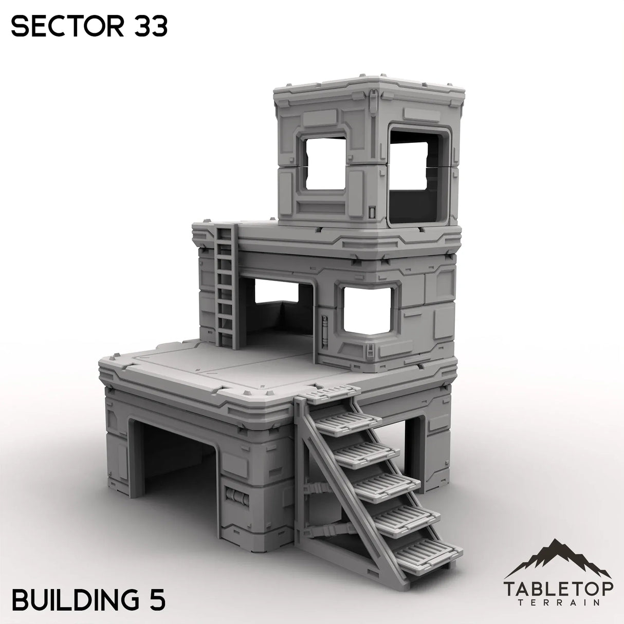 Tabletop Terrain Building Building 5 / 32mm Sector 33