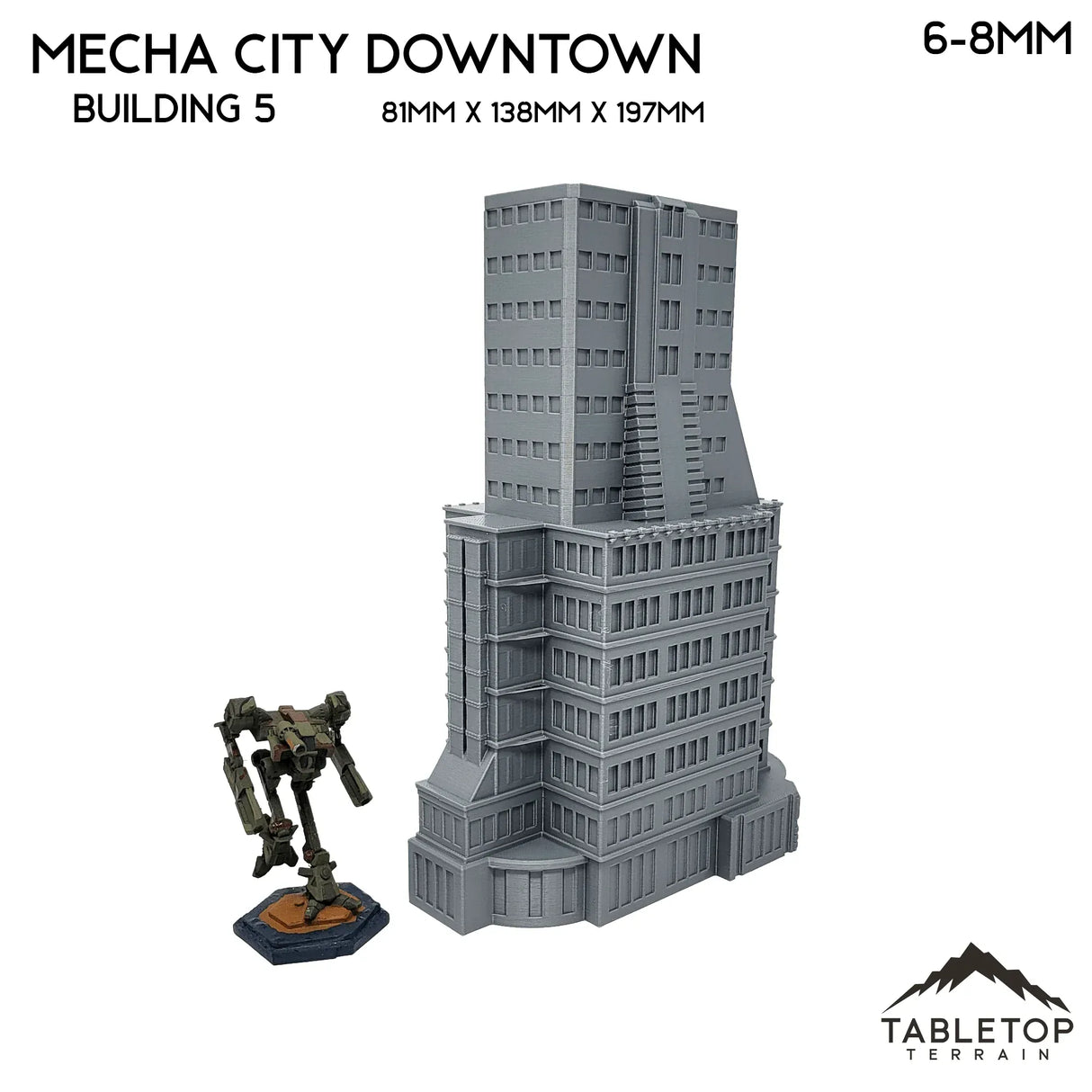 Tabletop Terrain Building Building 5 Mecha City Downtown Buildings - Bundle 1