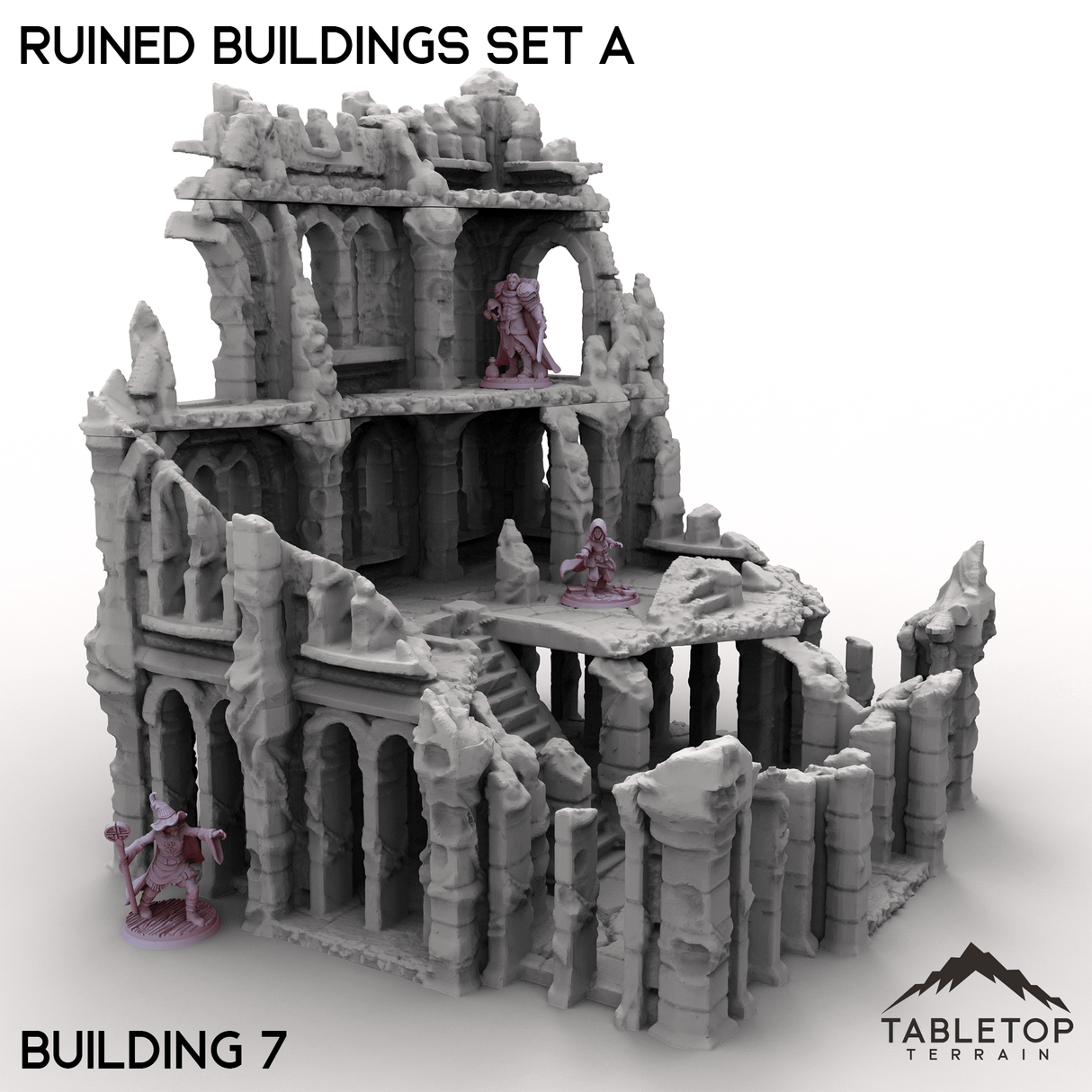 Tabletop Terrain Building Building 7 / 32mm Ruined Buildings Set A