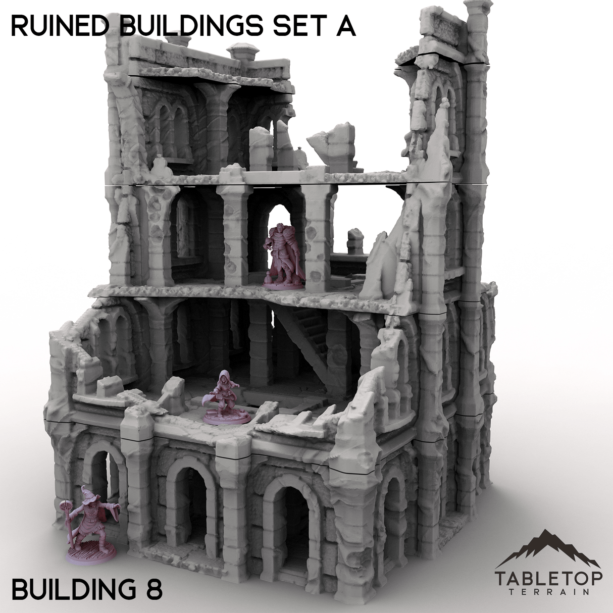 Tabletop Terrain Building Building 8 / 32mm Ruined Buildings Set A