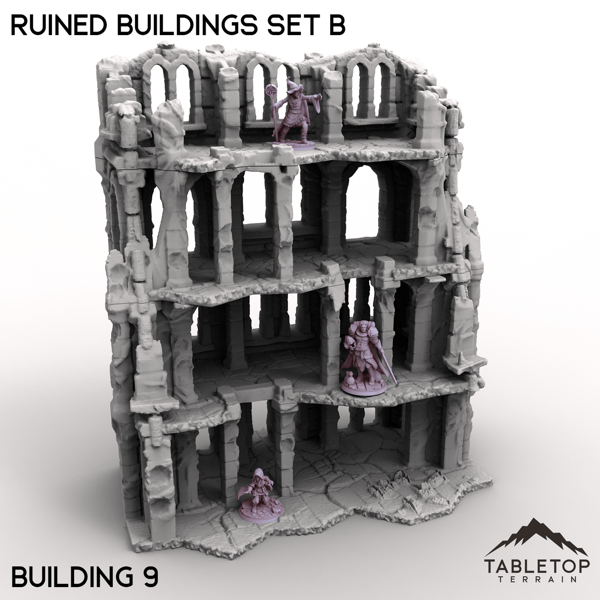 Tabletop Terrain Building Building 9 / 32mm Ruined Buildings Set B