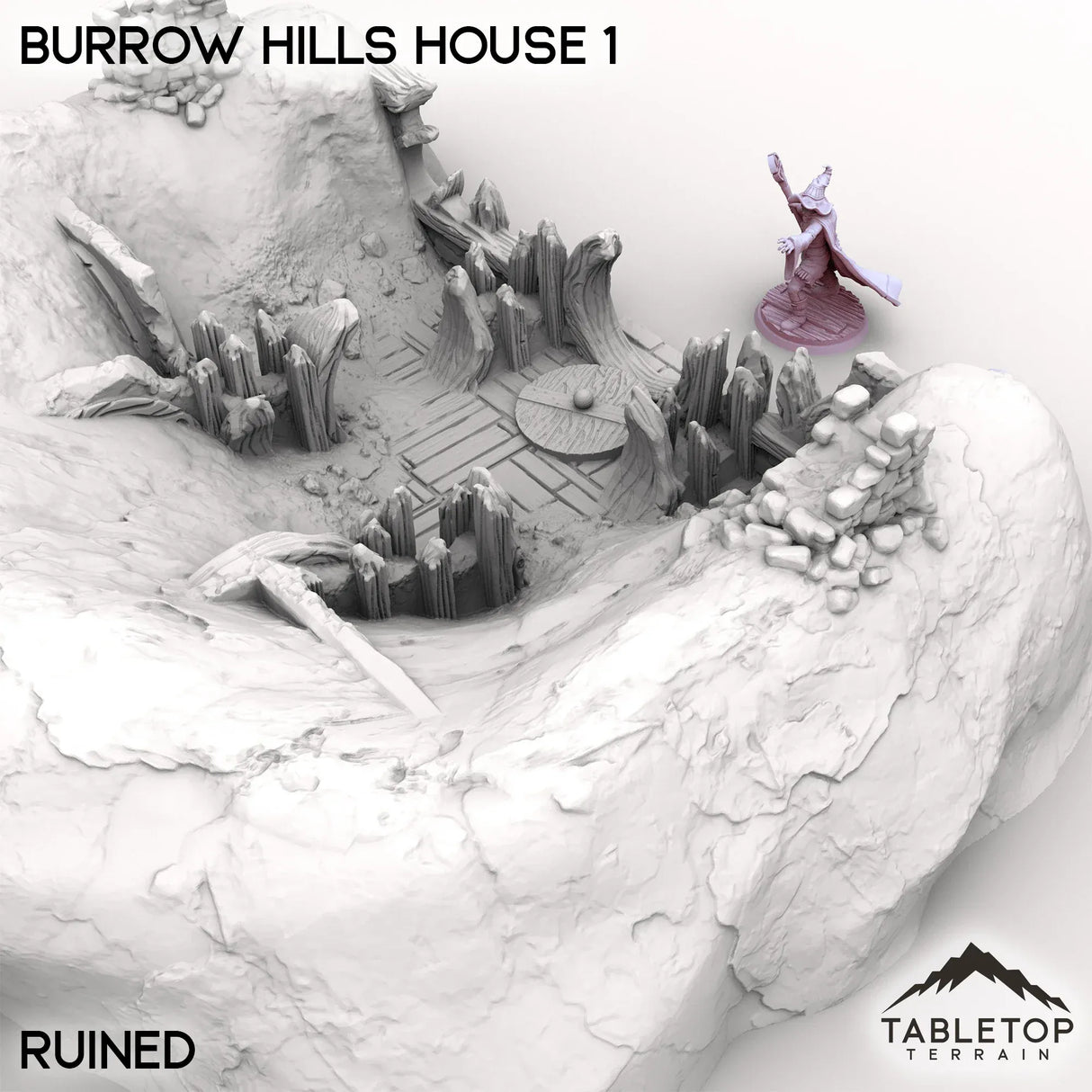 Tabletop Terrain Building Burrow Hills House 1