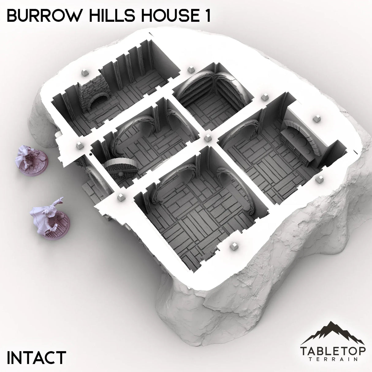 Tabletop Terrain Building Burrow Hills House 1