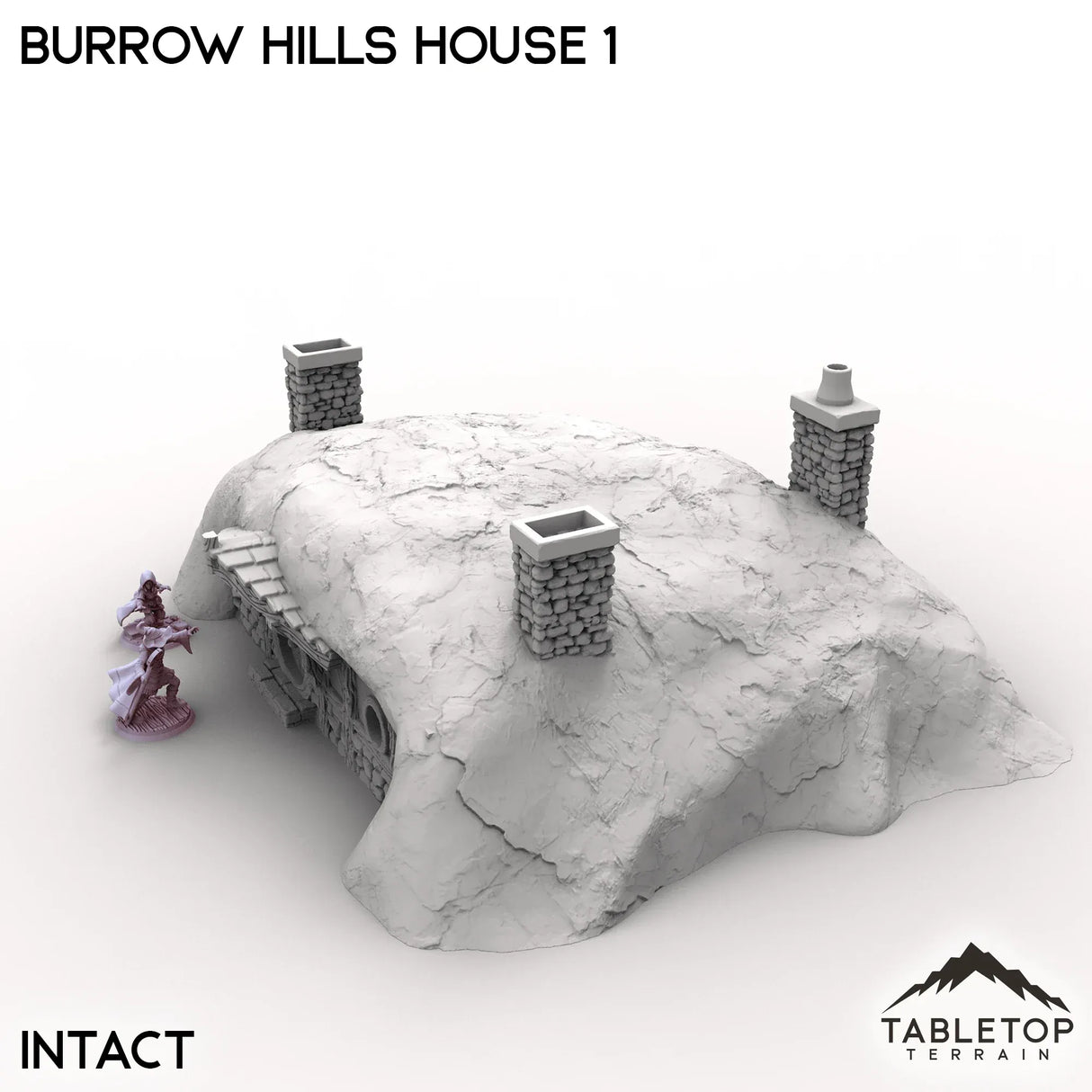 Tabletop Terrain Building Burrow Hills House 1