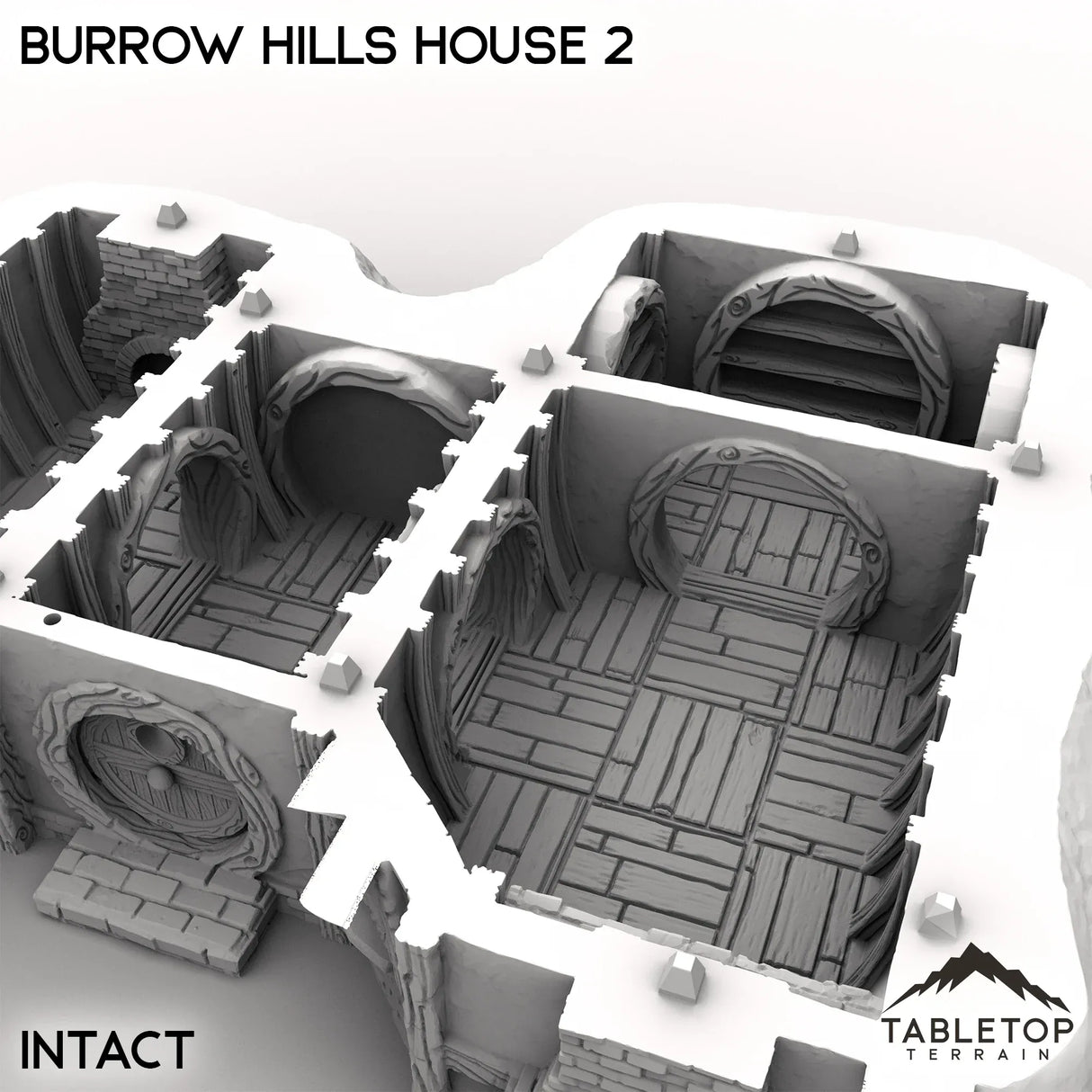 Tabletop Terrain Building Burrow Hills House 2