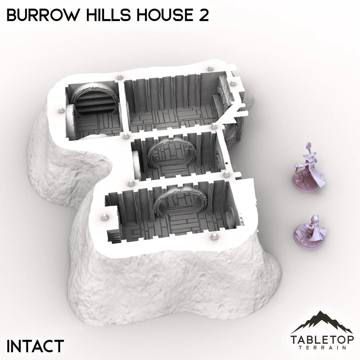 Tabletop Terrain Building Burrow Hills House 2