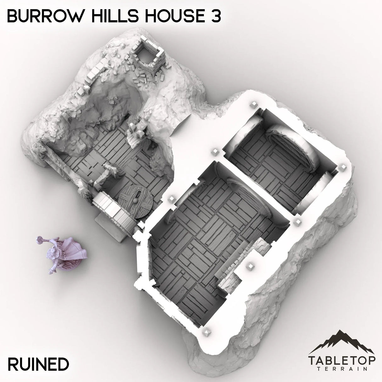 Tabletop Terrain Building Burrow Hills House 3