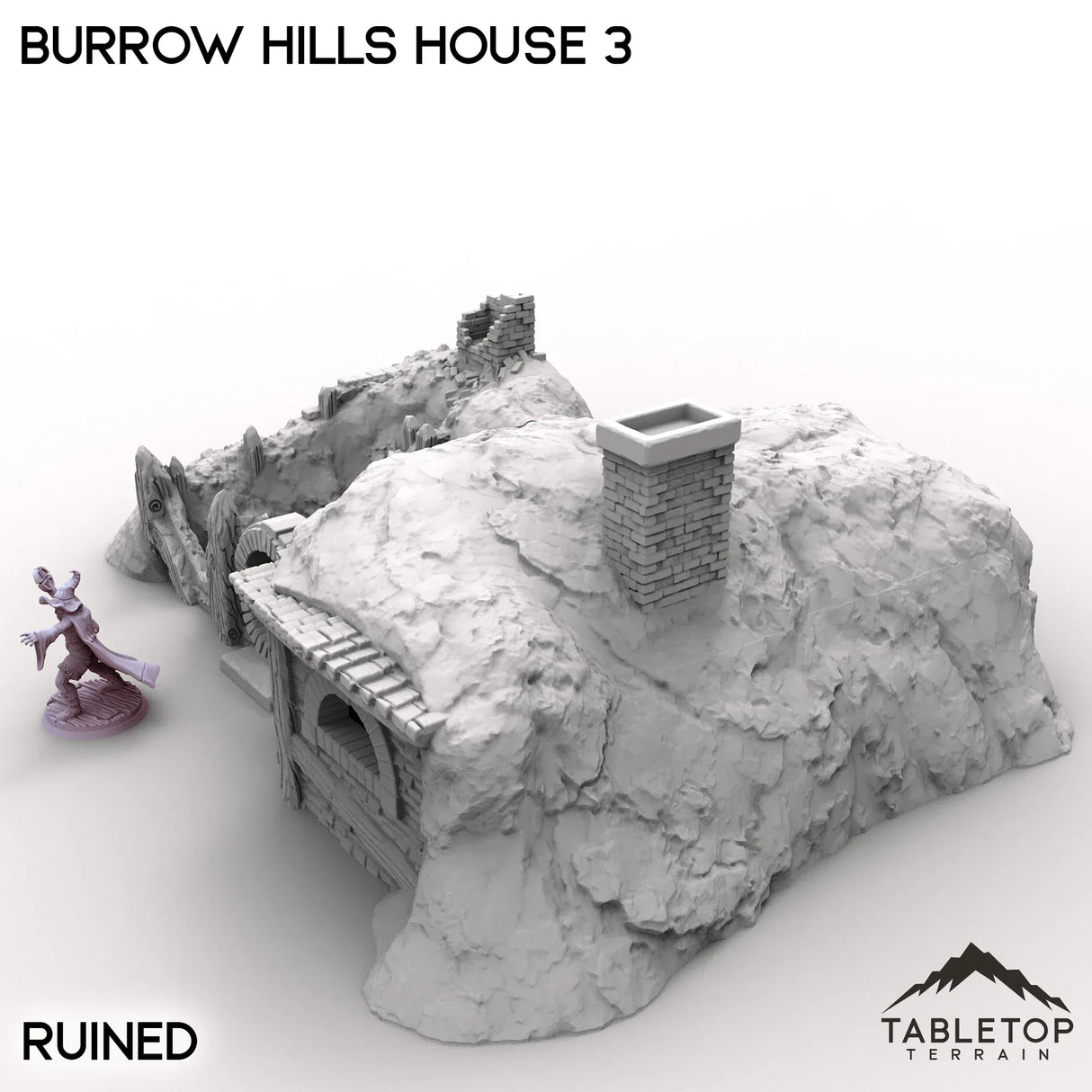 Tabletop Terrain Building Burrow Hills House 3