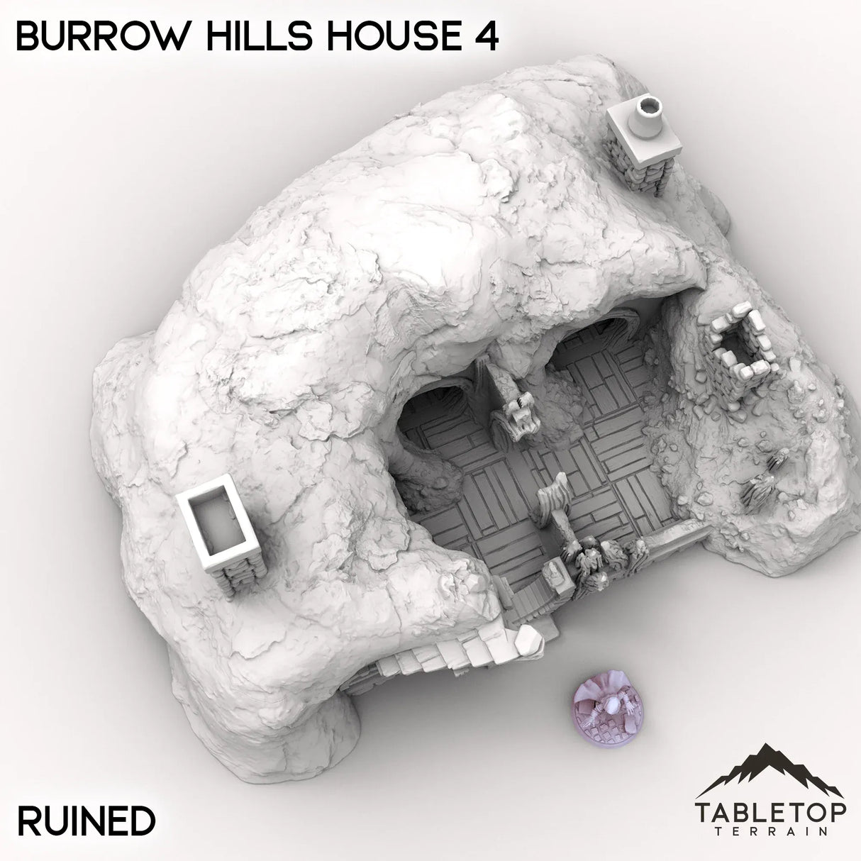 Tabletop Terrain Building Burrow Hills House 4