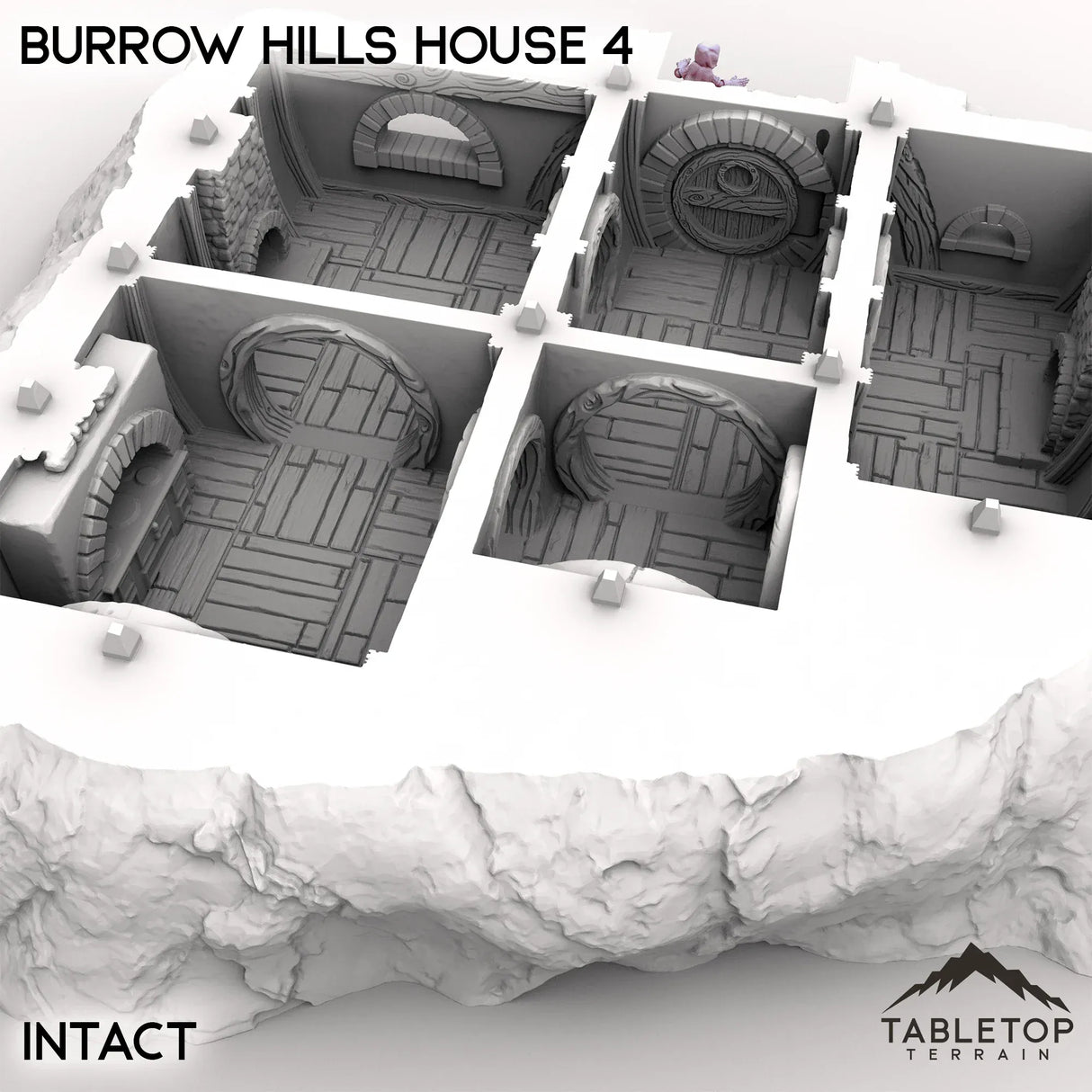 Tabletop Terrain Building Burrow Hills House 4