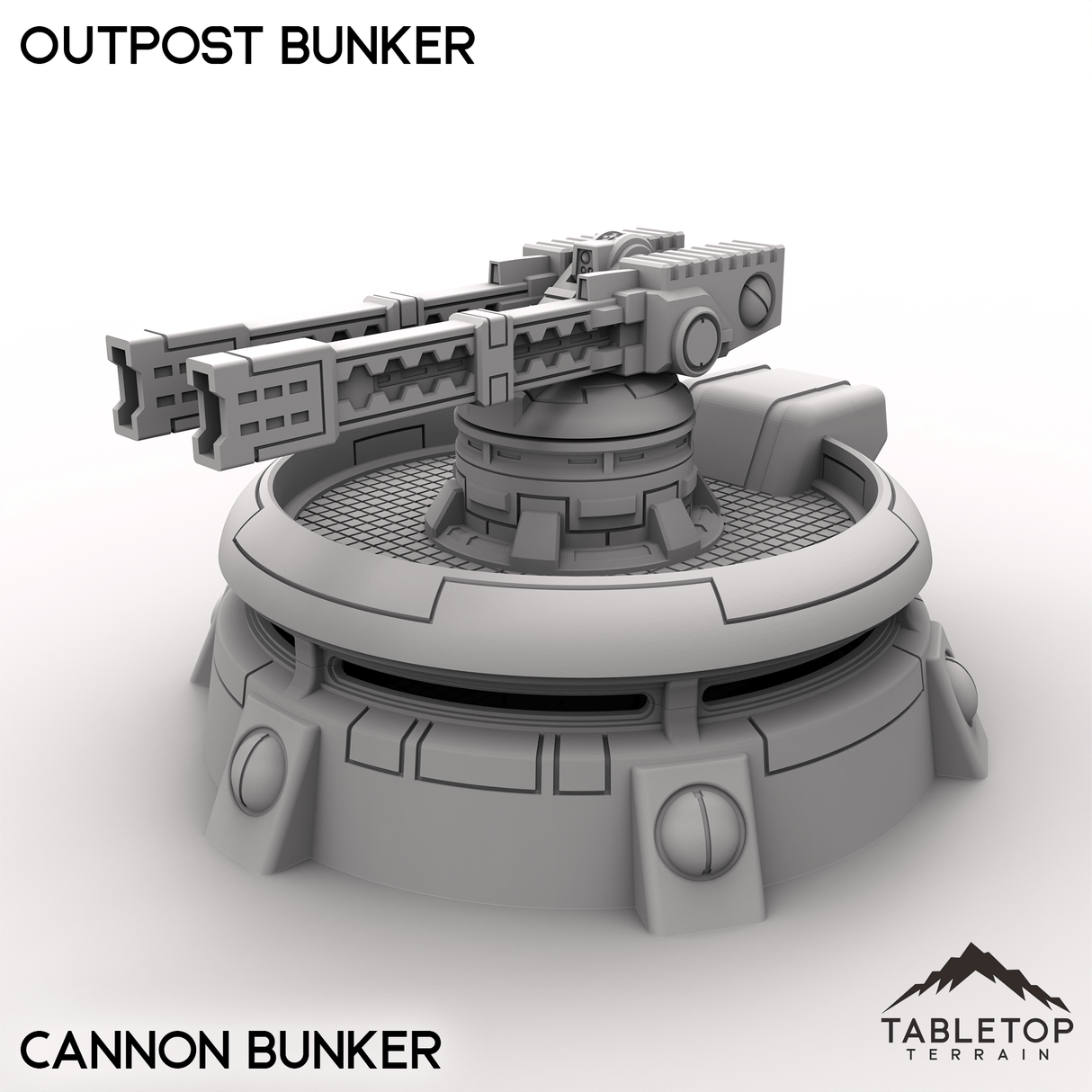 Tabletop Terrain Building Cannon Bunker / 32mm Outpost Bunker