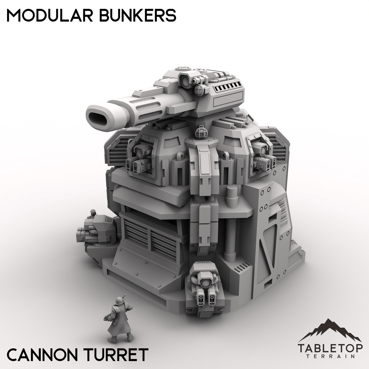 Tabletop Terrain Building Cannon Turret Modular Bunkers