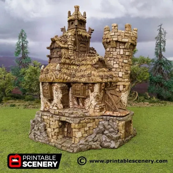 Tabletop Terrain Building Chieftains Hall - Hagglethorn Hollow - Fantasy Building