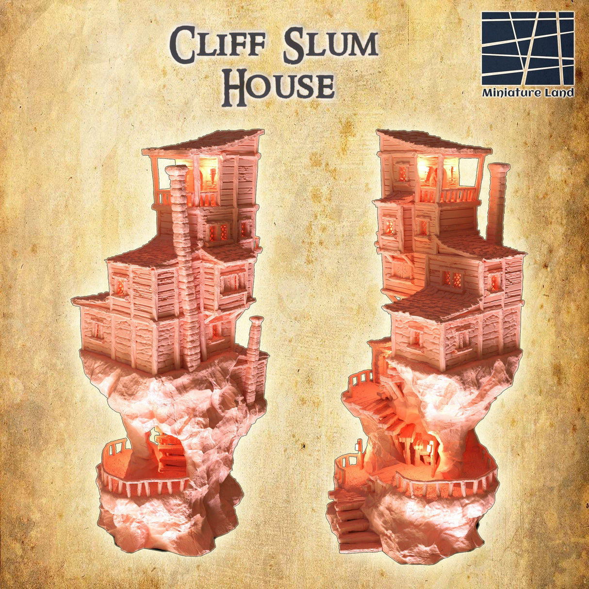 Tabletop Terrain Building Cliff Slum House