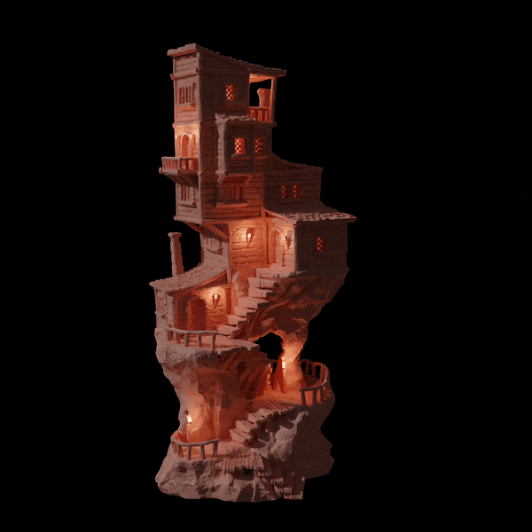 Tabletop Terrain Building Cliff Slum House