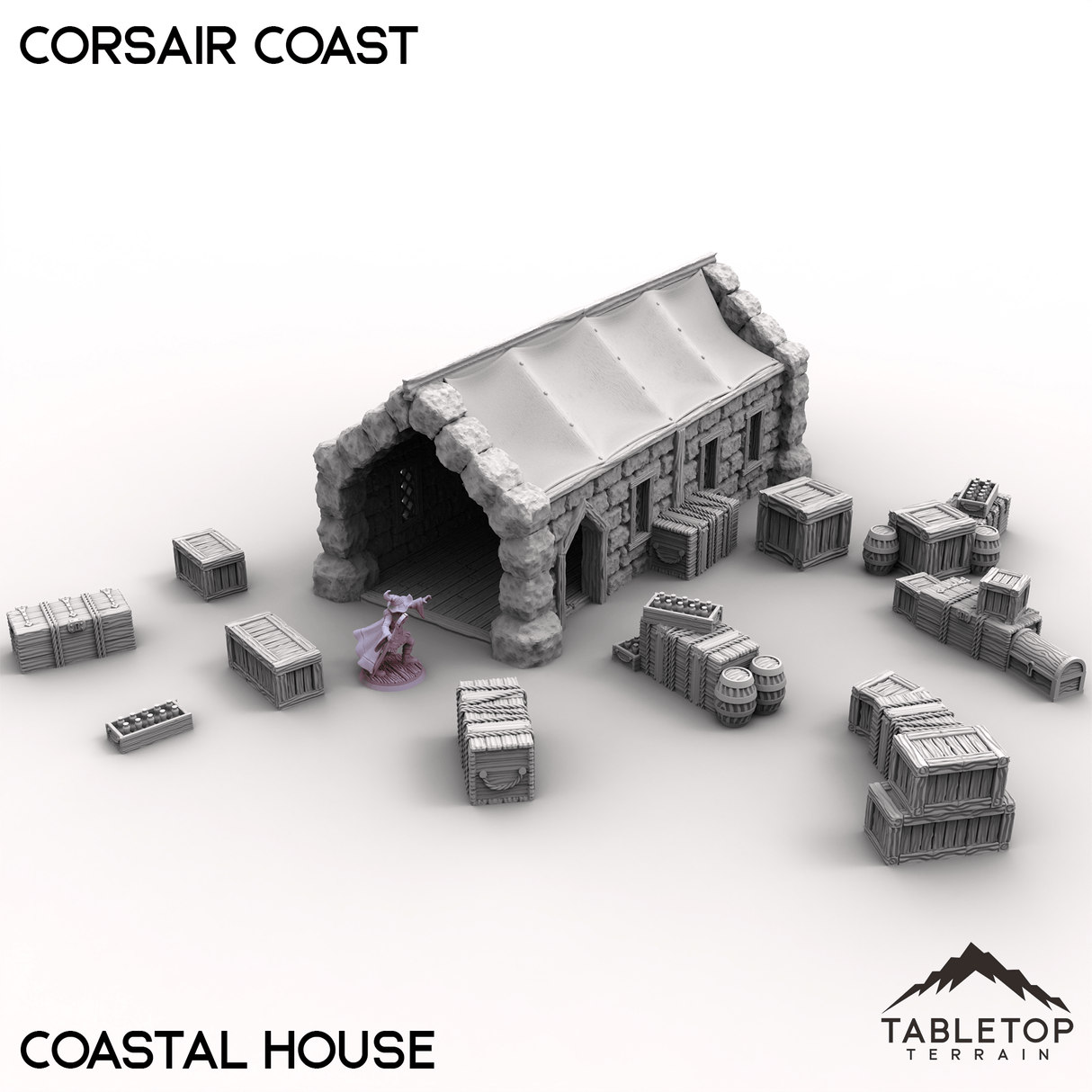 Tabletop Terrain Building Coastal House / 32mm Corsair Coast