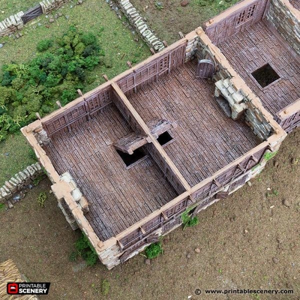 Tabletop Terrain Building Cobblestone Way - Country & King - Fantasy Historical Building