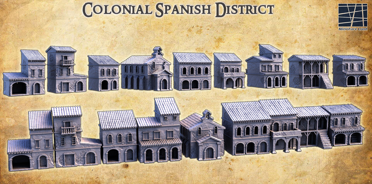Tabletop Terrain Building Colonial Spanish District