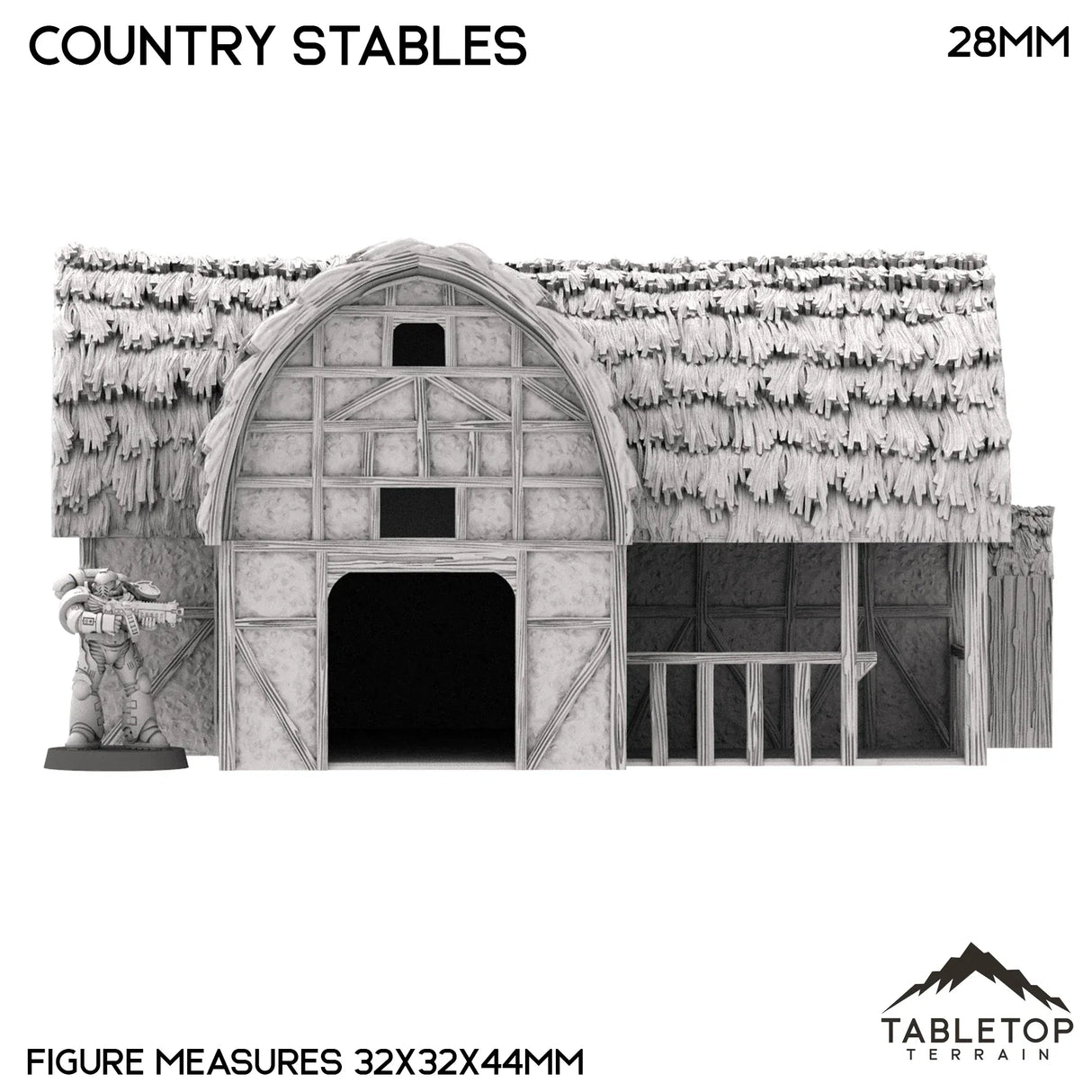 Tabletop Terrain Building Country Stables - Country & King - Fantasy Historical Building